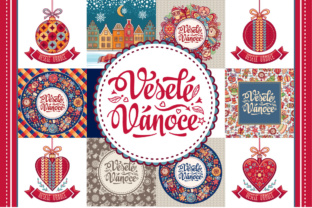 16 Czech Christmas Greeting Cards Illustrations