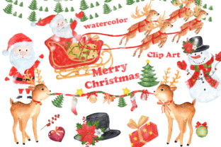 31 Hand Painted Watercolor Christmas Illustrations
