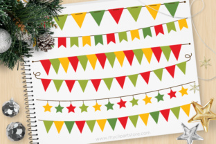 Bunting Christmas Illustrations
