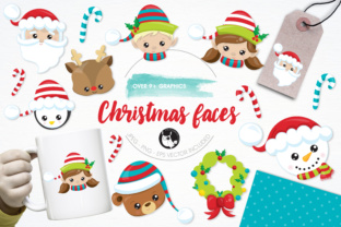 Christmas Faces Illustrations