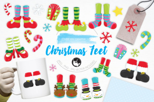 Christmas Feet Illustrations