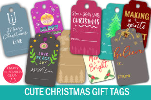 Christmas Gift Tags Illustrations
