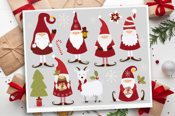 Christmas Gnome Tomte Illustrations