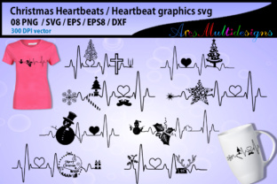 Christmas Heartbeat Graphics and Illustration