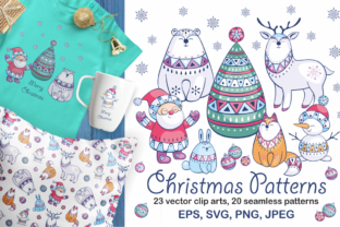 Christmas Patterns and Clip Arts: Festive Illustrations for Local Branding