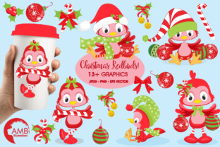 Christmas Red Birds Clipart