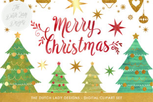 Christmas Tree Clipart Set: Illustrations for Real Publishing