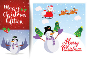 Christmas Winter Illustration Design Vector & Illustrations
