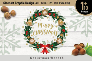Christmas Wreath and Christmas Graphic Elements