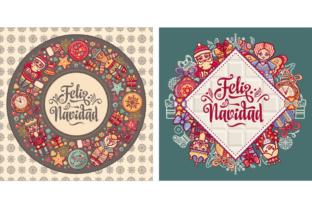 Feliz Navidad. Spanish Christmas. Illustrations