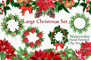 Hand Painted Christmas Wreaths & Floral Illustrations
