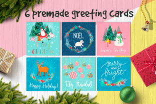 Holly Night Christmas Set of Goodies Illustrations