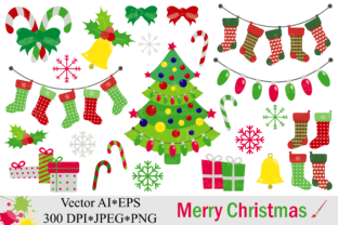Merry Christmas Clipart – Vector