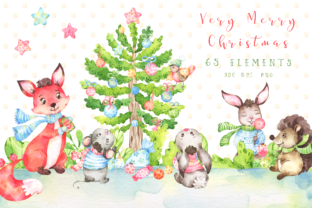 Very Merry Christmas Watercolor Set: Illustrations for Warm, Handmade Branding