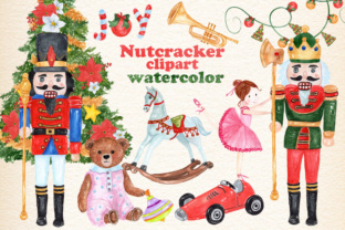 Watercolor Christmas Clipart - Toys Illustrations