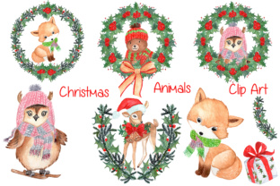 Watercolor Christmas Kids Clipart: Festive Illustrations